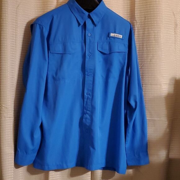 Habit Men’s L Fishing Hiking Vented SPF 420+ Solar-Factor Long Sleeve Shirt - Picture 1 of 6